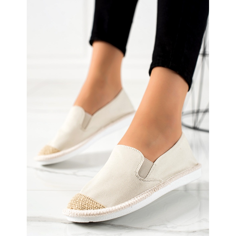 TRENDI Espadrilles décontractées beiges 1