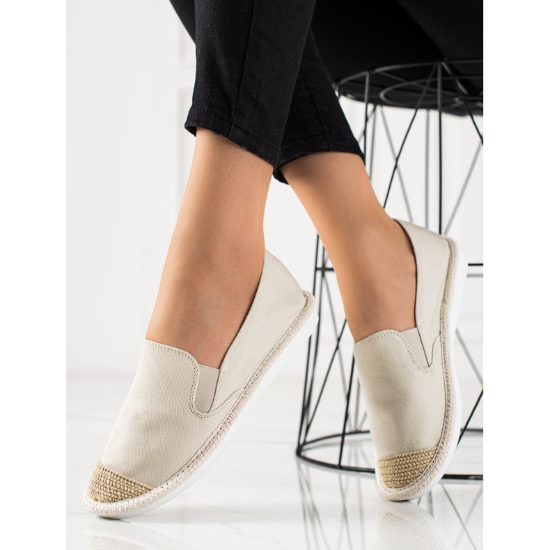 TRENDI Espadrilles décontractées beiges 2
