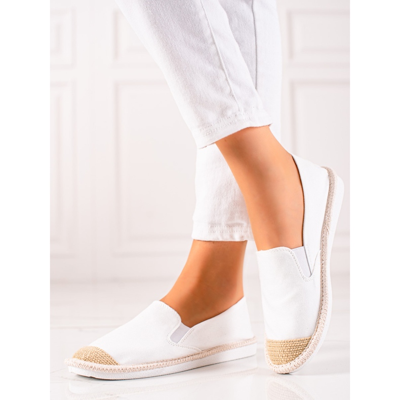 TRENDI Espadrilles blanches décontractées 1