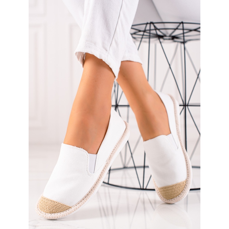 TRENDI Espadrilles blanches décontractées 2