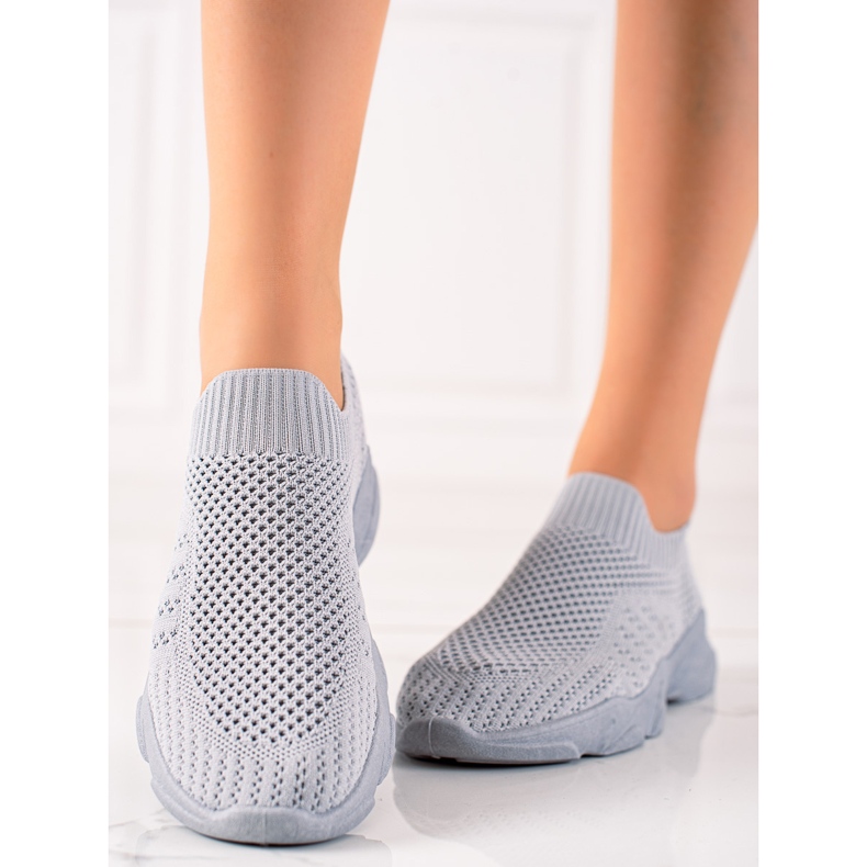 Sweet Shoes Baskets de sport à enfiler gris 1