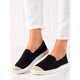 TRENDI Espadrilles noires décontractées 1