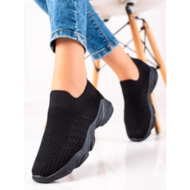 Sweet Shoes Baskets de sport à enfiler noir 1