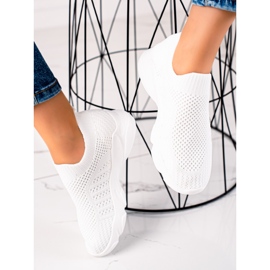 Sweet Shoes Baskets de sport à enfiler blanche 1