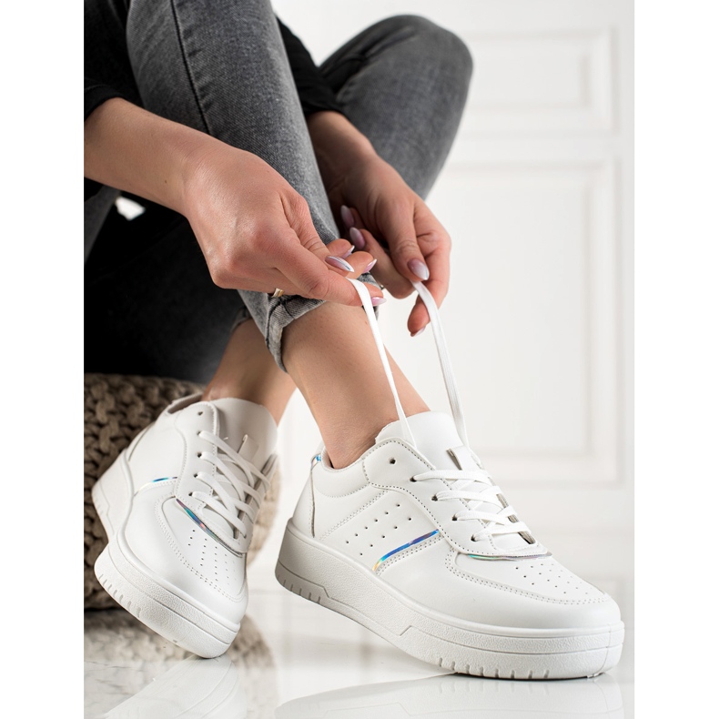 TRENDI Baskets à la mode blanche 1