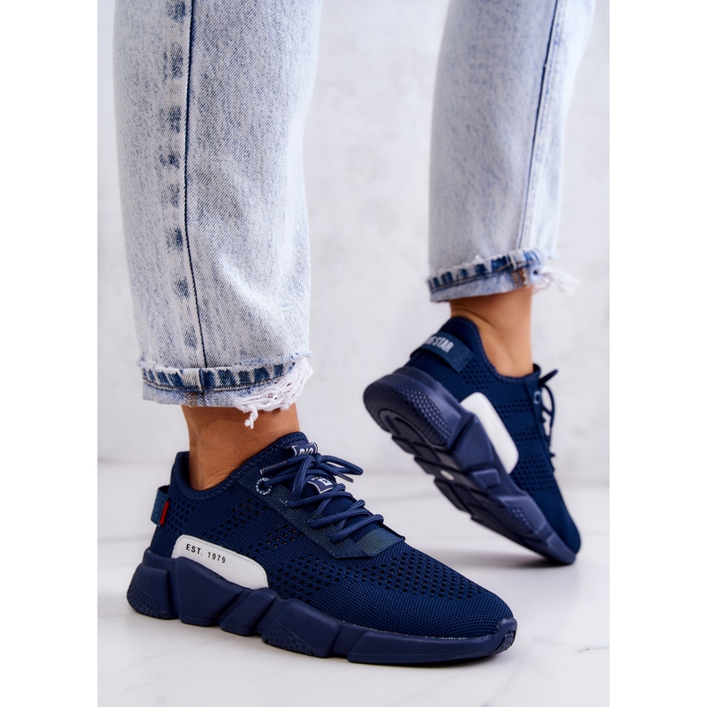 Chaussures de sport femme Memory Foam Big Star JJ274274 Bleu marine 2