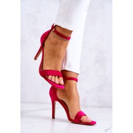 Vinceza Sandales à talons hauts pour femmes en daim fuchsia Massimo rose 6