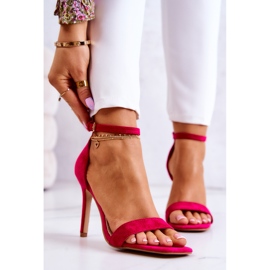Vinceza Sandales à talons hauts pour femmes en daim fuchsia Massimo rose 4