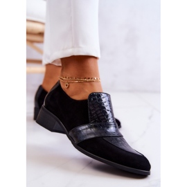 PA2 Chaussures serpent en daim noires Mariene le noir 3