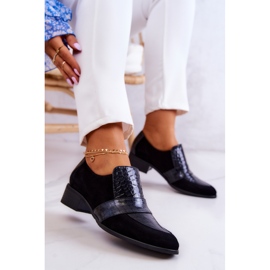 PA2 Chaussures serpent en daim noires Mariene le noir 6
