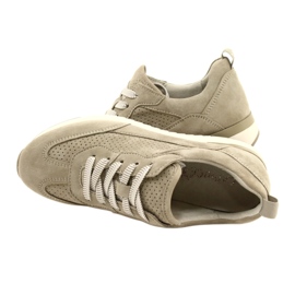 Chaussures en cuir ajouré Caprice pour femmes 23708-28 dans les tons de vert 6