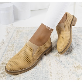 Chaussures Nilde beiges ajourées 1