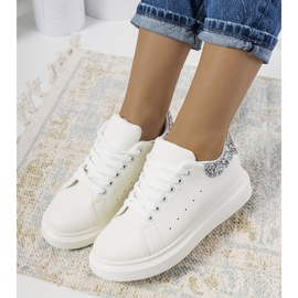 Baskets femme Gallo blanches argent 1 Baskets femme Gallo blanches argent 1