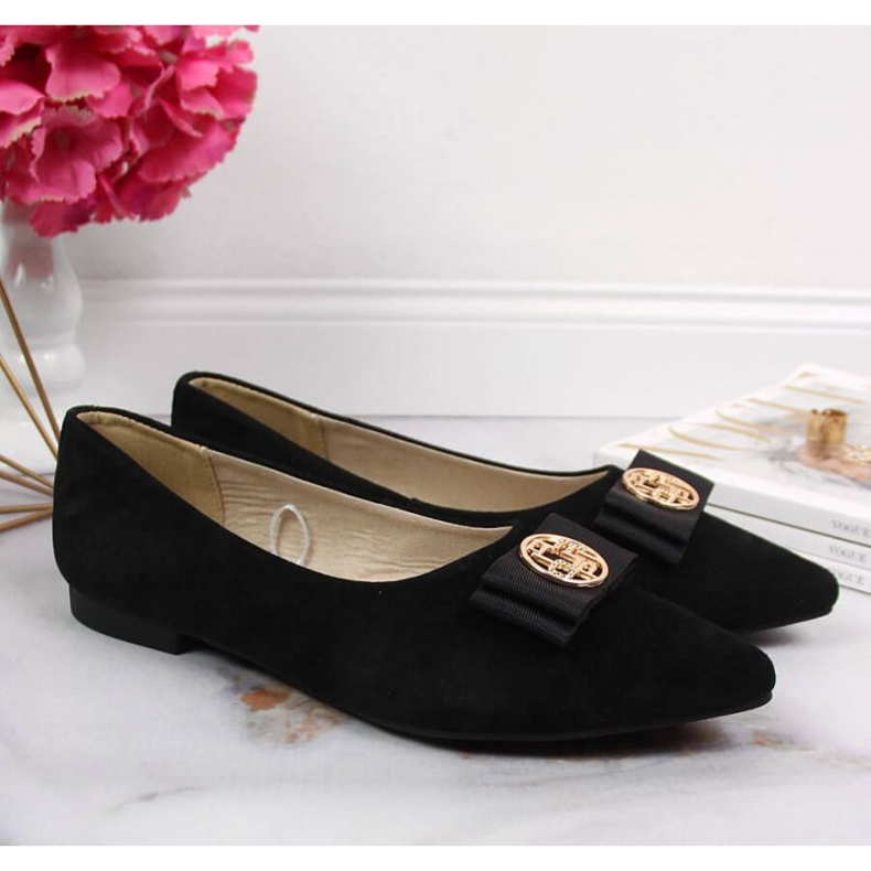 Ballerines en cuir à bout pointu Filippo W PAW335A noir 2