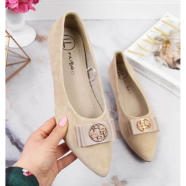 Ballerines en cuir à bout pointu Filippo W PAW335B beige 1