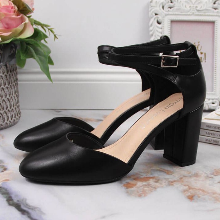 Sandales sur le poteau de Sergio Leone W SK364B noir le noir 2