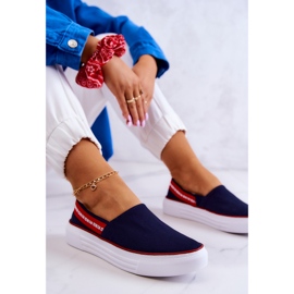 Baskets Femme Slip On Big Star JJ276009 Bleu Marine-Rouge 1 Baskets Femme Slip On Big Star JJ276009 Bleu Marine-Rouge 1