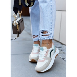 FG2 Chaussures de sport beiges et vertes Coryse Tie brun 2 FG2 Chaussures de sport beiges et vertes Coryse Tie brun 2