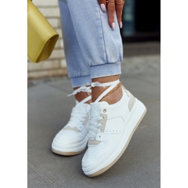 FG2 Chaussures de sport pour femme blanches et beiges New Haven 2 FG2 Chaussures de sport pour femme blanches et beiges New Haven 2