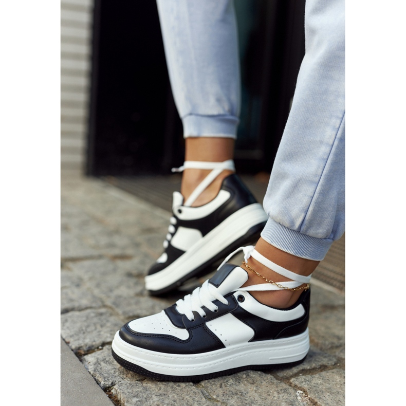 FG2 Chaussures de sport femme blanches et noires New Haven 2