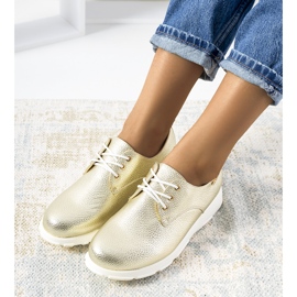 Chaussures femme Zipfs dorées d'or 1