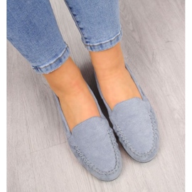 Mocassins en daim Sergio Leone W SK254F bleu 2