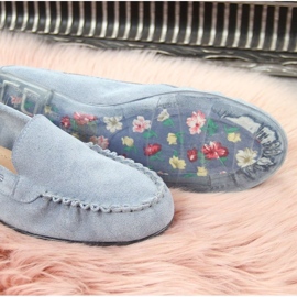 Mocassins en daim Sergio Leone W SK254F bleu 3
