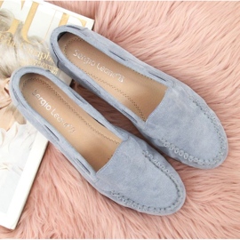 Mocassins en daim Sergio Leone W SK254F bleu 4