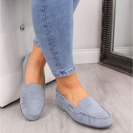 Mocassins en daim Sergio Leone W SK254F bleu 5