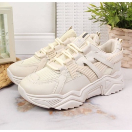 Baskets compensées News W EU649B beige 2