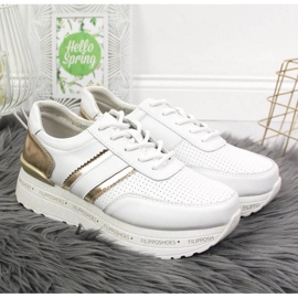 Baskets en cuir à plateforme Filippo W PAW328A blanc blanche 2