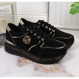 Baskets en cuir à plateforme Filippo W PAW330 noir le noir 2