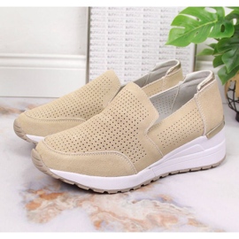 Baskets ajourées en cuir Filippo W PAW333A beige 2