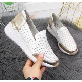 Baskets ajourées en cuir Filippo W PAW333B blanc blanche 1