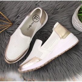 Baskets ajourées en cuir Filippo W PAW333B blanc blanche 3