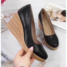 Escarpins compensés en cuir Filippo W PAW339A noir 1