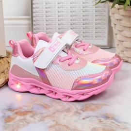 Chaussures semelle brillante News Jr EVE347 rose 2
