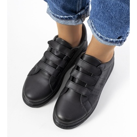 Baskets noires sur la plateforme Nizza le noir 1