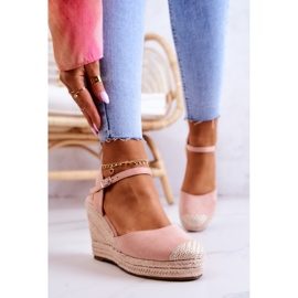 FW1 Espadrilles Femme Sur Plateforme Tressée Rose Canillo 2 FW1 Espadrilles Femme Sur Plateforme Tressée Rose Canillo 2
