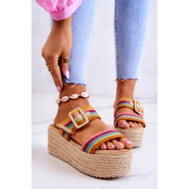 FJ1 Chaussons Femme Sur La Plateforme Multicolore Lazare 1