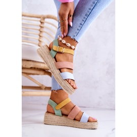 FS1 Sandales à boucle en daim pour femmes Pastel Corestra multicolore 3
