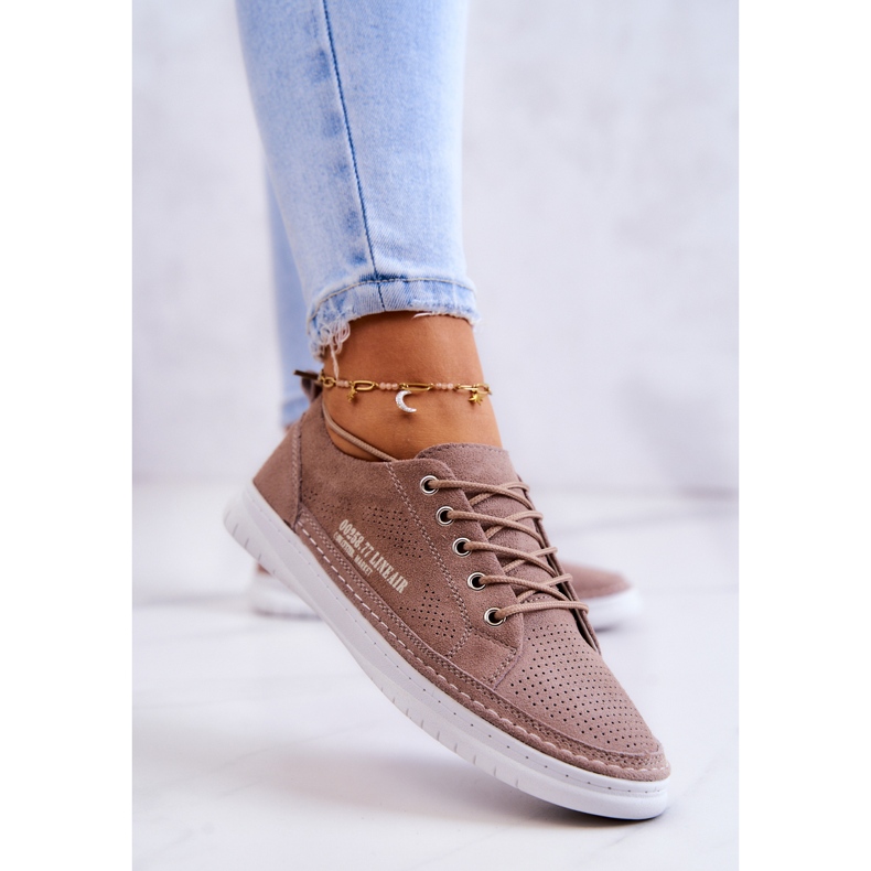 PE1 Baskets en Daim pour Femme Marron Cloesa brun 2