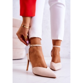 FB2 Talons Boucles Daim Beige Clair Kharen 1