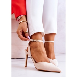 FB2 Talons Boucles Daim Beige Clair Kharen 7