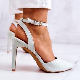 Talons Boucles Daim Vert Clair Kharen 5