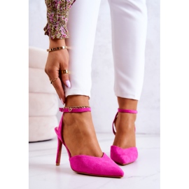 FB2 Escarpins Daim Boucle Fuchsia Kharen rose 3