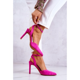 FB2 Escarpins Daim Boucle Fuchsia Kharen rose 5