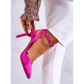 FB2 Escarpins Daim Boucle Fuchsia Kharen rose 7