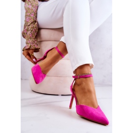 FB2 Escarpins Daim Boucle Fuchsia Kharen rose 9
