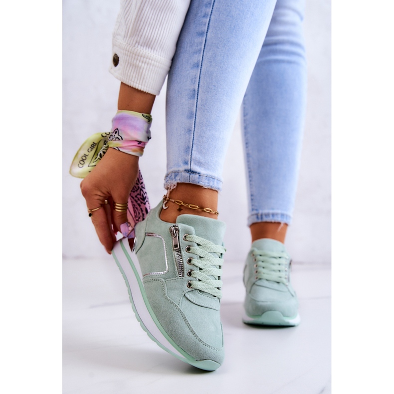 FB2 Chaussures de sport en daim sur une plate-forme Riverside vert clair 2